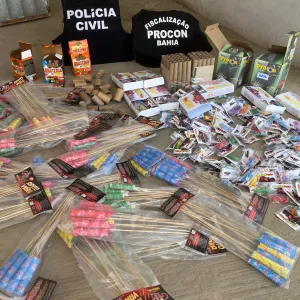 Operação Girândula apreende 239 mil unidades de fogos de artifício impróprios para o consumo