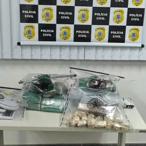 Polícia Civil apreende drogas e outros materiais durante diligências em Santa Maria da Vitória