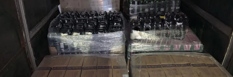 O caminhão com os produtos avaliados em R$ 244 mil foi localizado logo após o roubo