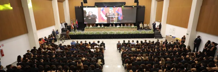 Auditório onde ocorreu a cerimônia do curso de formação