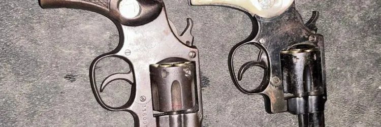 Revólveres apreendidos
