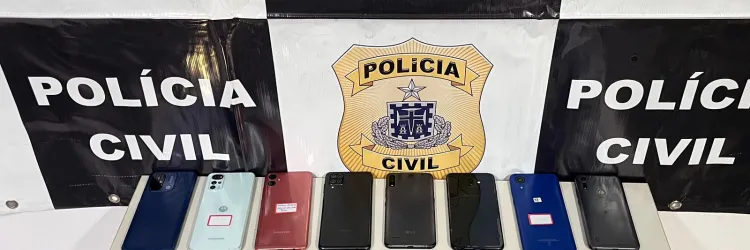 Celulares apreendidos na unidade