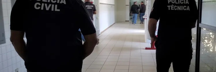 Policiais Civis e Policiais do DPT no consultório