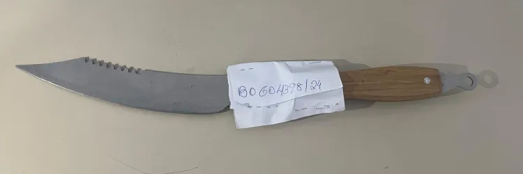 Faca apreendida