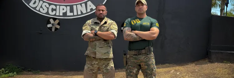 na foto, IPC Douglas Pithon em local de treinamento