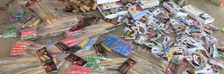 Operação Girândula apreende 239 mil unidades de fogos de artifício impróprios para o consumo