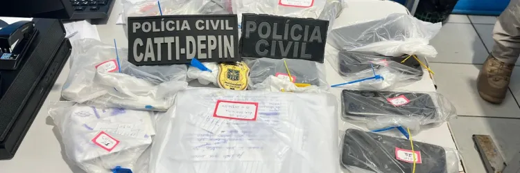 Materiais apreendidos