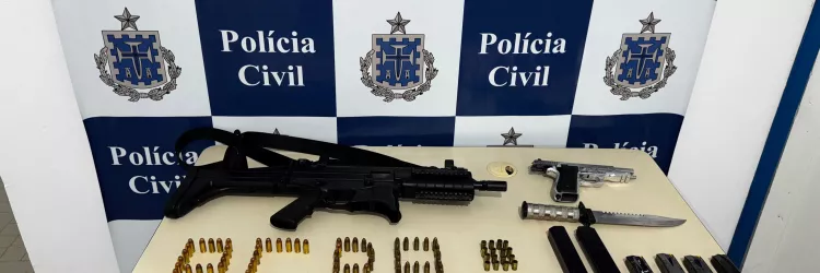 Ação retira armamento de suspeito investigado do crime de ameaça a companheira