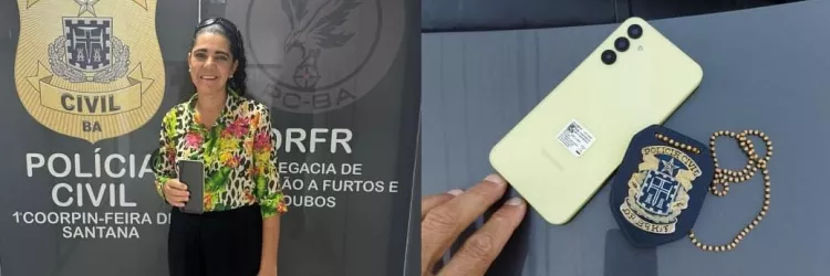 Celular furtado em Feira de Santana é devolvido ao dono em Santo Amaro