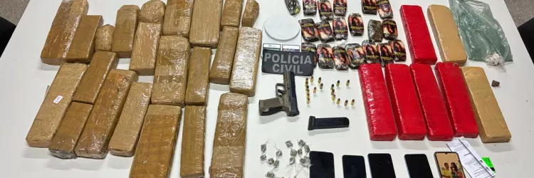 Trio é preso com drogas e arma em operação da Polícia Civil em Ibicuí