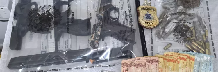 Suspeito é preso com drogas e armas em Iguaí