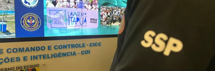 Centro Integrado de Comando e Controle acompanha em tempo real Lavagem de Itapuã