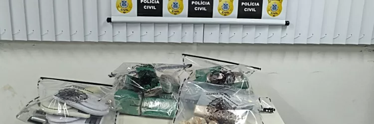 Polícia Civil apreende drogas e outros materiais durante diligências em Santa Maria da Vitória