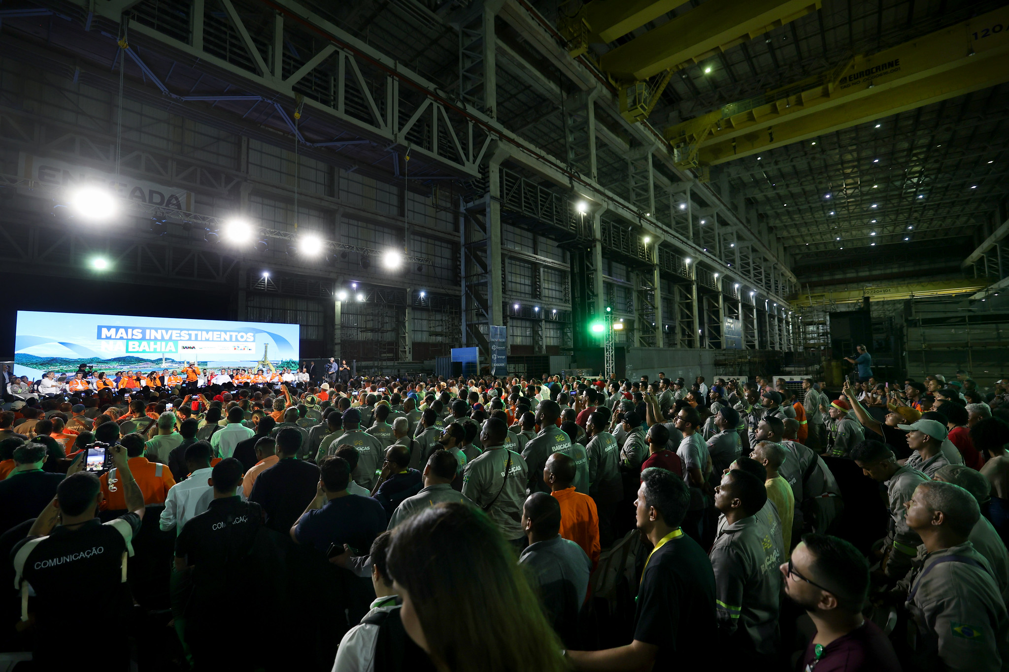 Evento de anúncio de novos investimentos federais na Bahia