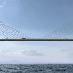 Ilustração da Ponte Salvador-Itaparica