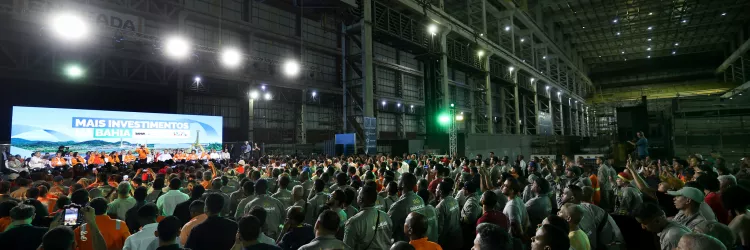 Evento de anúncio de novos investimentos federais na Bahia
