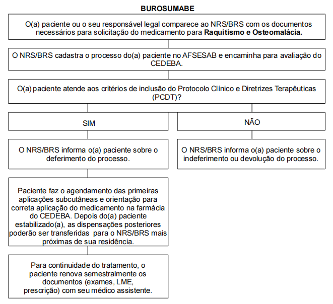 Fluxo de acesso para Núcleos Regionais de Saúde (NRS) e/ou Bases Regionais de Saúde (BRS) - Antigas Dires