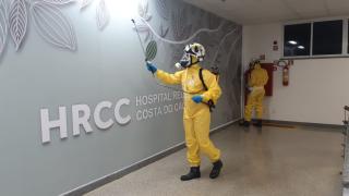 Bombeiros desinfecção HRCC Costa do Cacau covid19