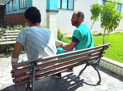 Psicologia hospitalar. Atendimento no jardim da unidade