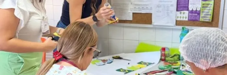 São João e Copa do Mundo inspiram atividade integrativa no Ambulatório de Fibrose Cística do HGESF