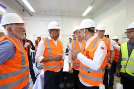 Ponte Salvador-Itaparica: governador acompanha avanço e movimentação no canteiro de São Roque Paraguaçu, em Maragogipe