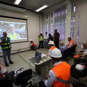 Ponte Salvador-Itaparica: governador acompanha avanço e movimentação no canteiro de São Roque Paraguaçu, em Maragogipe
