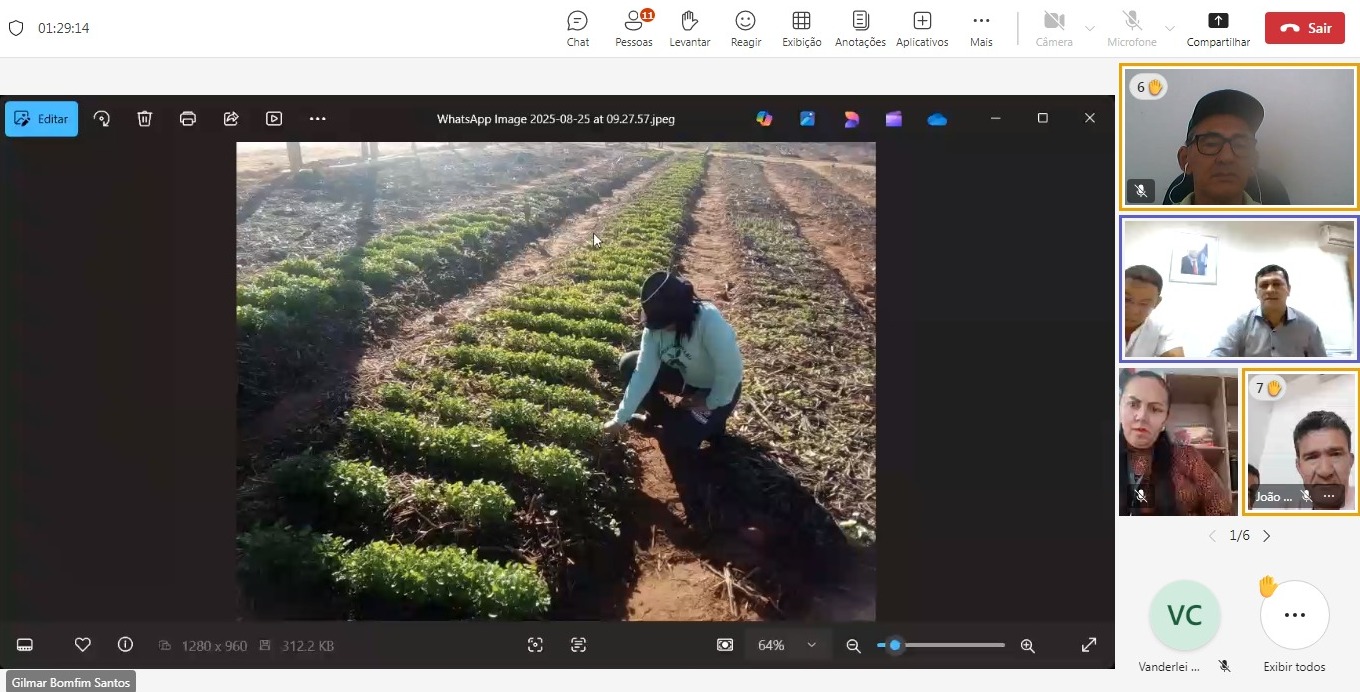 Estratégias para implantação de hortas comunitárias em 100 municípios baianos são debatidas em reunião virtual