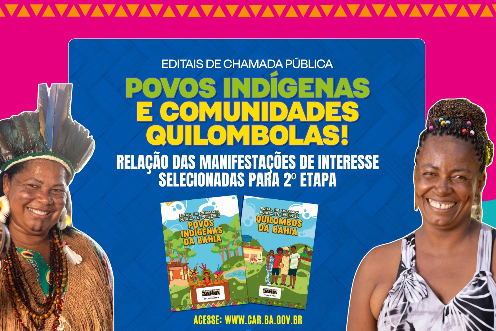 Editais de inclusão produtiva para indígenas e quilombolas 