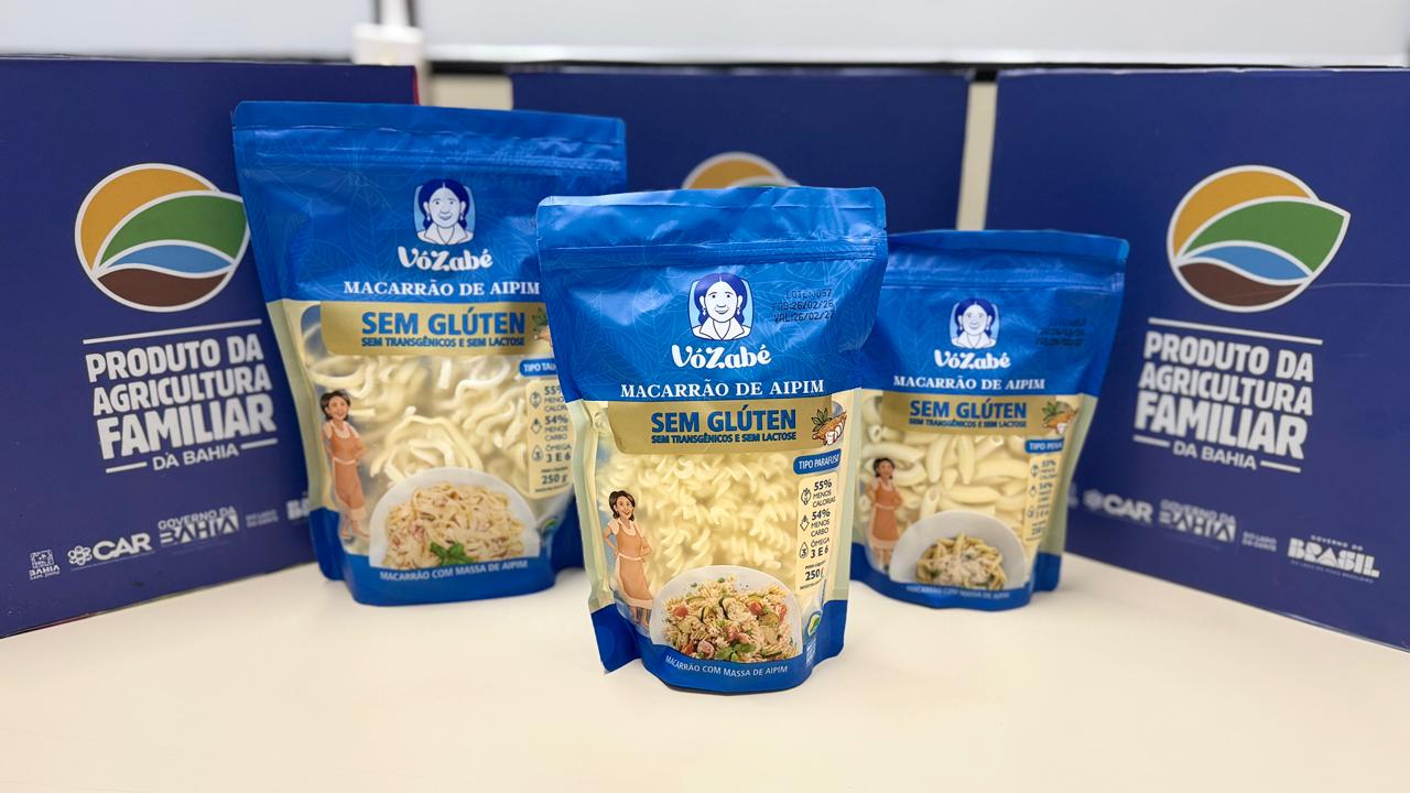 Macarrão de aipimganha nova embalagem