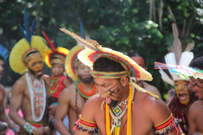 Indígenas da etnia Pataxó realizam evento na Reserva da Jaqueira em Porto Seguro