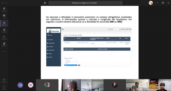 Bahiater realiza capacitação em Operacionalização do Sistema de Gestão da Assistência Técnica e Extensão Rural