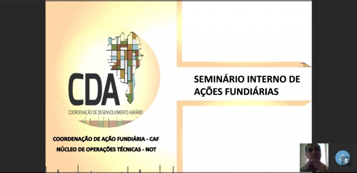 CDA realiza seminário virtual interno sobre ações fundiárias&nbsp;