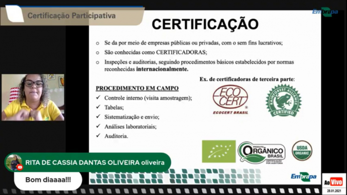 Certificação Orgânica participativa é tema de aula do curso EAD de Fruticultura Orgânica