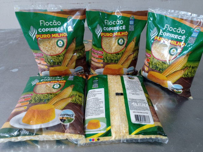 Nova embalagem de Flocão de Milho da agricultura familiar traz selo baiano e QR Code