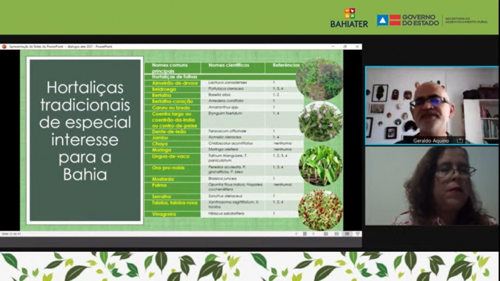 As PANC nas políticas públicas para a agricultura familiar foi tema de encontro virtual &nbsp;