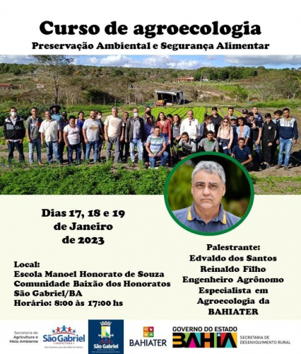 Agricultoras e agricultores familiares do território Irecê participam de curso de agroecologia