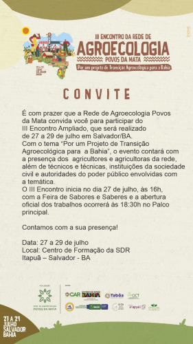 Feira de produtos orgânicos abre o III Encontro da Rede de Agroecologia Povos da Mata