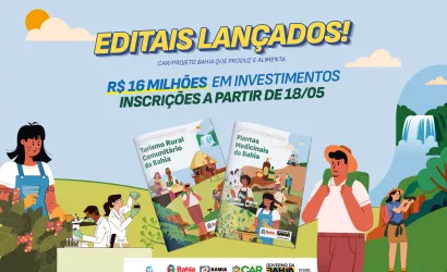 Governo da Bahia lança editais inéditos de R$ 16 milhões para fortalecer plantas medicinais e turismo rural comunitário