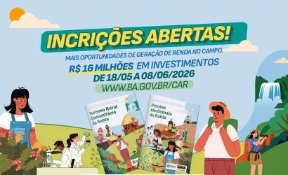 Governo da Bahia abre inscrições para editais que fortalecem turismo rural e plantas medicinais