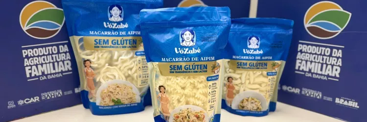 Macarrão de aipimganha nova embalagem