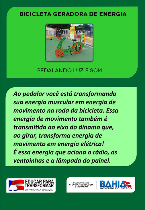 Bicileta geradora de energia