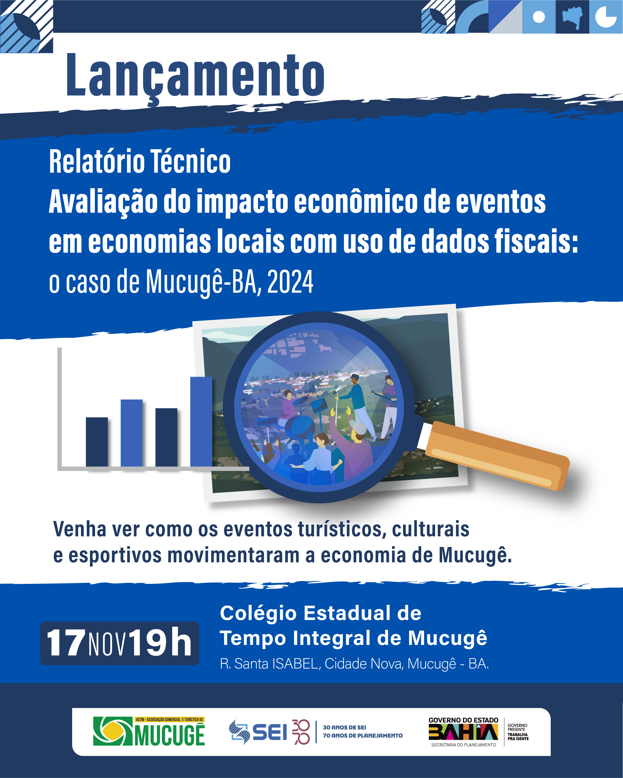 Card - Estudo sobre impacto econômico de eventos turísticos em Mucugê