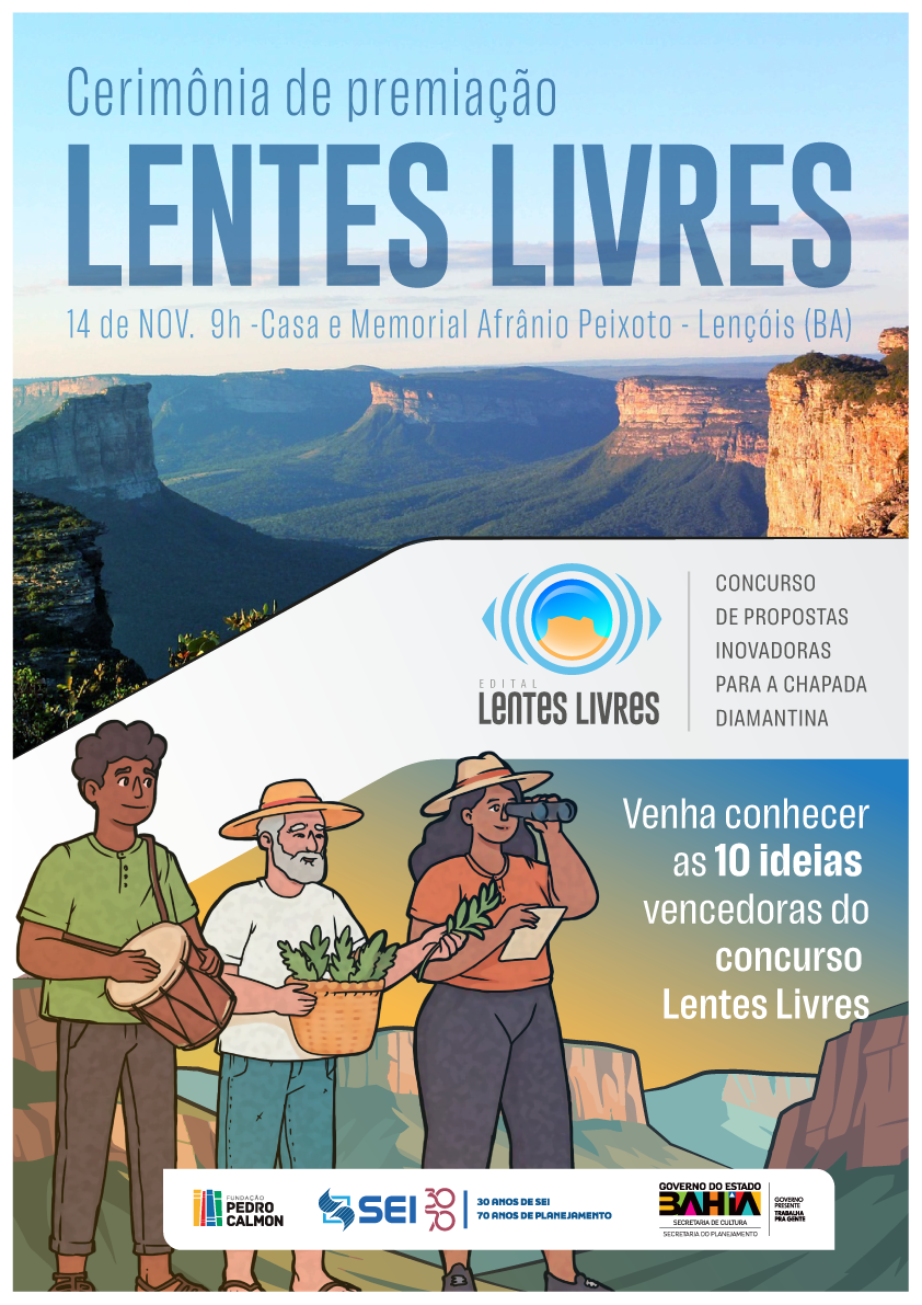 Cartaz cerimonia de premiação Lentes Livres