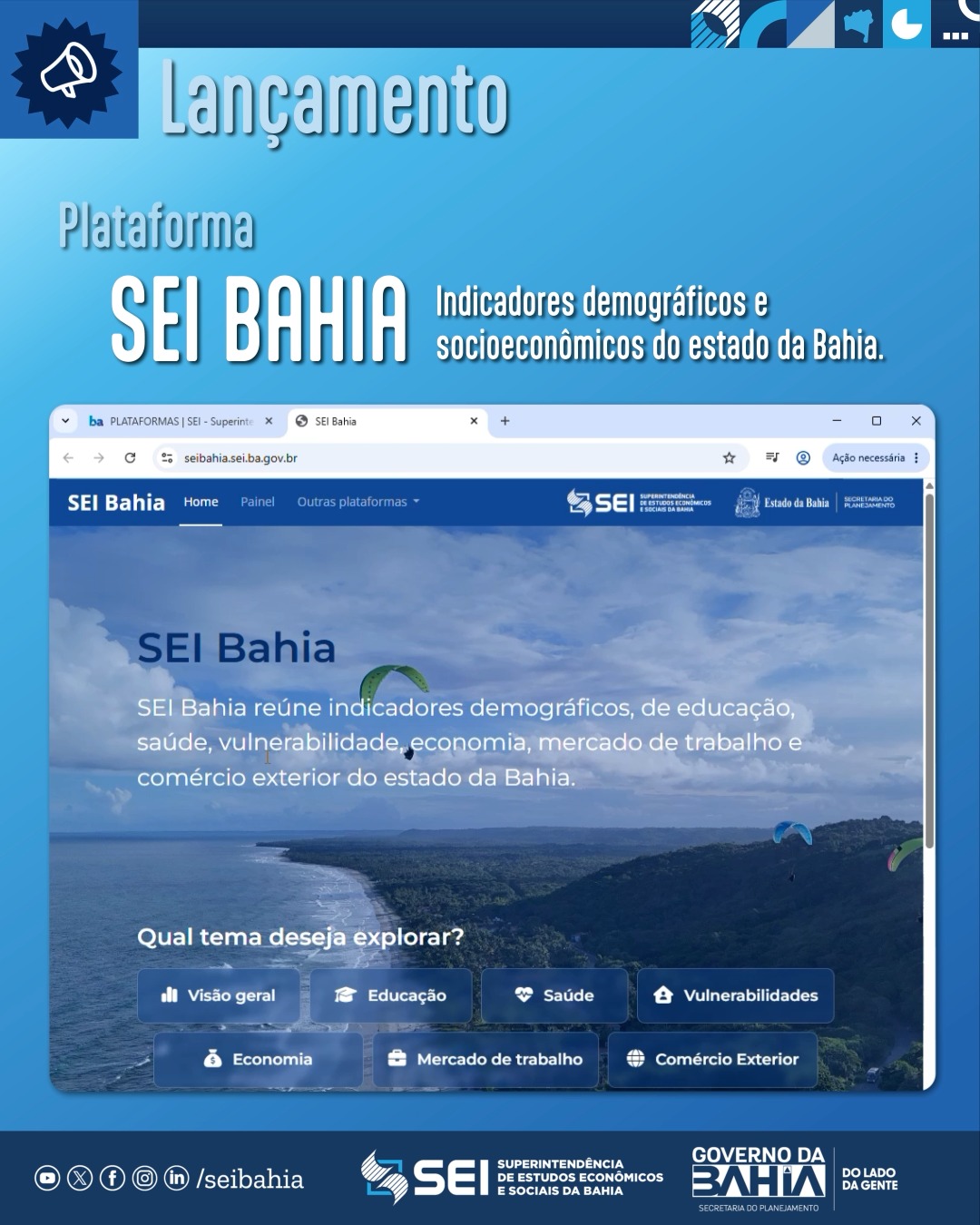 Lançamento Plataforma SEI Bahia