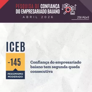 ICEB abril - Confiança do empresariado baiano tem segunda queda consecutiva