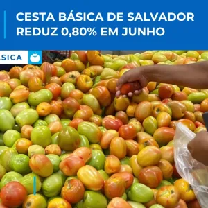 Após cinco meses consecutivos de alta, a Cesta Básica de Salvador apresenta redução de 0,80% em junho de 2026