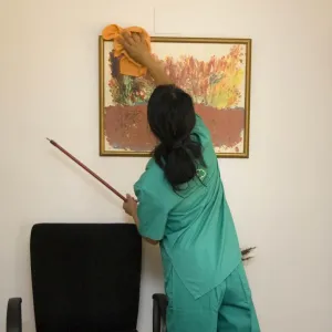 Serviço de limpeza em escritório