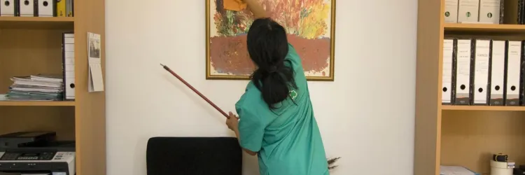 Serviço de limpeza em escritório