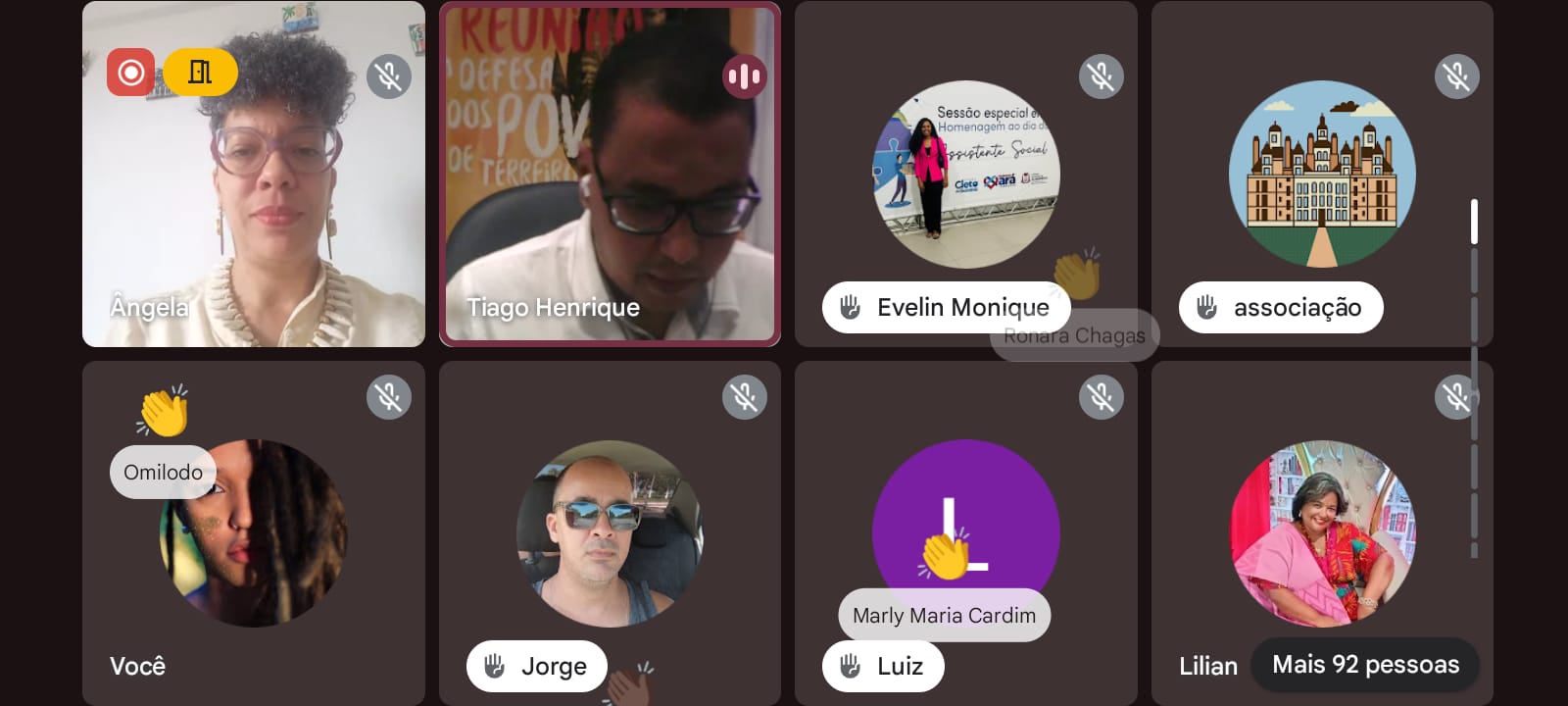 Print da Conferência Temática Povos de Terreiro