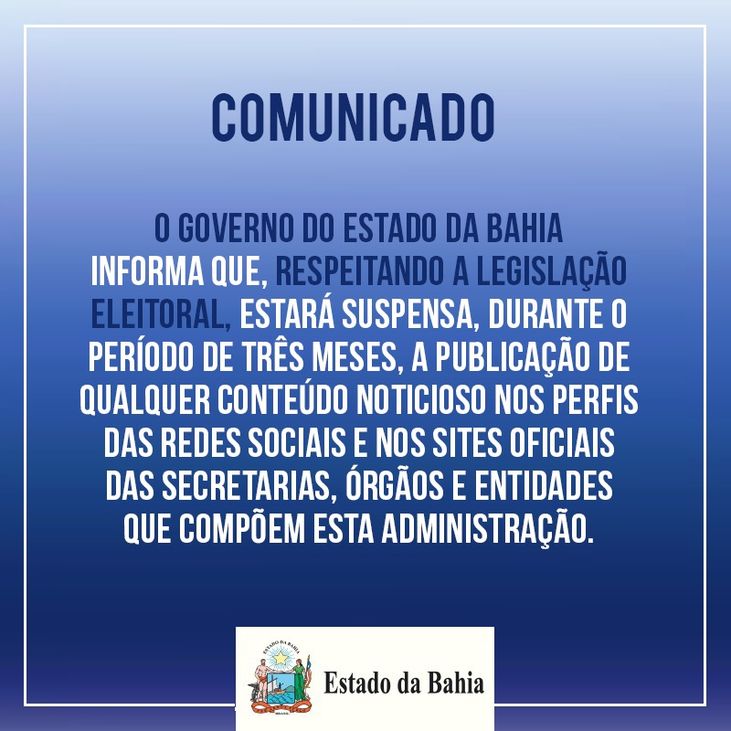 COMUNICADO DE SUSPENSÃO